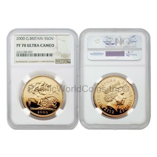 Great Britain 2000 5 Sovereign Gold Ngc Pf70 Ultra Cameo