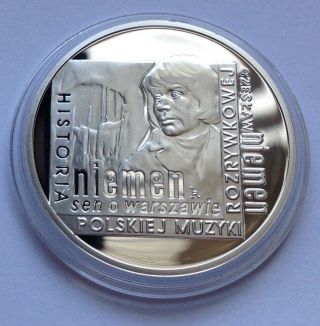 2009 Poland 10 Zl Niemen Silver Proof Coin