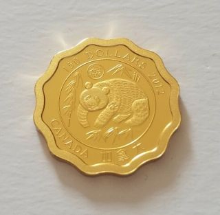 CANADA 2012 BLESSINGS OF GOOD FORTUNE GIANT PANDA $150 PURE GOLD COIN PROOF 2