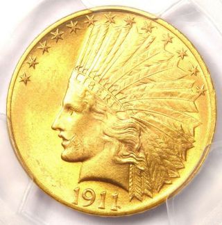 1911 Indian Gold Eagle ($10 Coin) - Pcgs Ms64,  Pq Plus Grade - $2,  500 Value