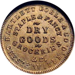 Chesterville Ohio Civil War Token Bartlett Goble Unique R10 Copper Nickel Ngc