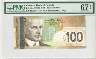 Ta0061 2003 - 05 Canada 100 Dollars Bc - 66a Pmg 67 Epq Gem Unc