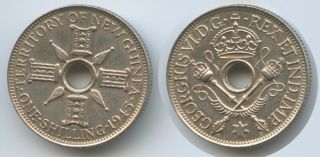 G12928 - Guinea One Shilling 1945 Km 8 Silver Xf Britisch Neuguinea