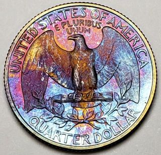 1981 - S Washington Proof Quarter Multi Color Toning Must Have