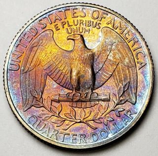 1981 - S Washington Proof Quarter Multi Color Toned Both Sides Proof