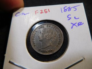 F251 Canada 1885 5 Cents Xf