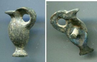 (16158) Sogdian Or Early Islamic Bronze Belt Decoration From Chach,  Jug 3.  6g,  22h