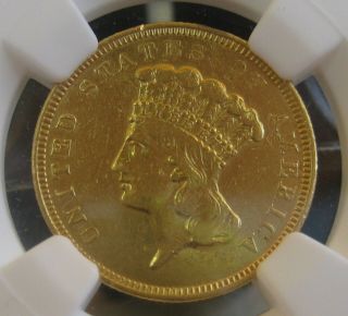 1854 - O $3 Gold Ngc Certified Au Details