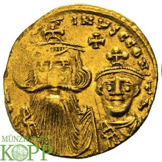 Aa8470) Byzantine Constans Ii. ,  641 - 668 Und Constantinus Iv.  Av - Solidus,  654/659