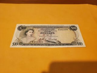 Bahamas $10 1965 Vf