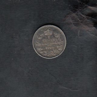 1908 Bow L8 Canada Silver 5 Cents