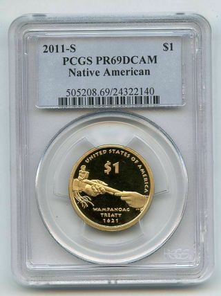 2011 S $1 Sacagawea Dollar Pcgs Pr69dcam