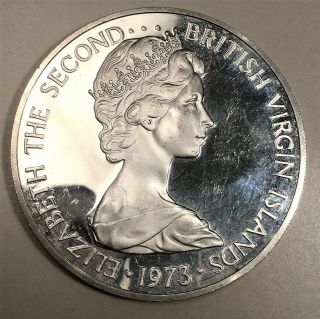1973 British Virgin Islands One Silver Dollar Coin