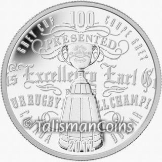 Canada 2012 Grey Cup Cfl Football Championship 100th $1 Silver Dollar Proof