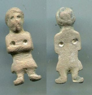 (16151) Sogdian Bronze Belt Decoration Man From Chach Oasis