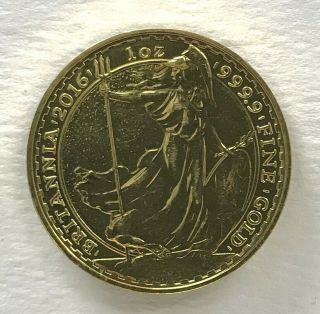 2016 1 Oz British Gold Britannia Lunar Monkey Edge Privy Coin (bu) 2
