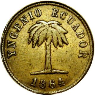 1864 Matanzas Province Ecuador Good For Token Yngenio Caribbean De La Vega
