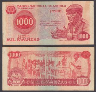 Angola 1000 Kwanzas 1979 (vf) Banknote P - 117
