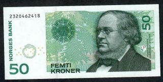 50 Kroner From Norway 2003 Unc