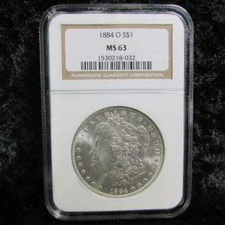 1884 O Us Morgan Silver $1 Dollar Coin Ms - 63 Ngc Orleans