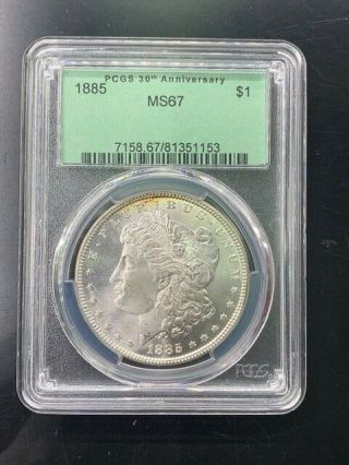 Pcgs Silver Ms67 1885 Morgan Dollar $1 Retail: $6000