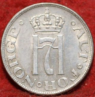 Uncirculated 1915 Norway 10 Ore Clad Foreign Coin
