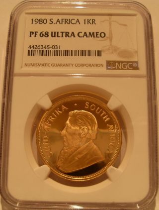 South Africa 1980 Gold 1 Oz Krugerrand Ngc Pf - 68uc