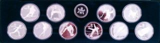 1988 - Canada Calgary Winter Olympic Games 10 Coin Proof Set 1oz.  999 Silver L4946