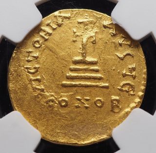 ​Heraclius,  with Heraclius Constantine.  610 - 641.  Gold Solidus,  NGC MS State 2