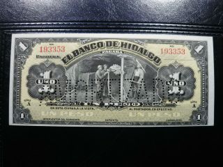 Mexico 1 Peso 1914 " Amortizado " - Aunc