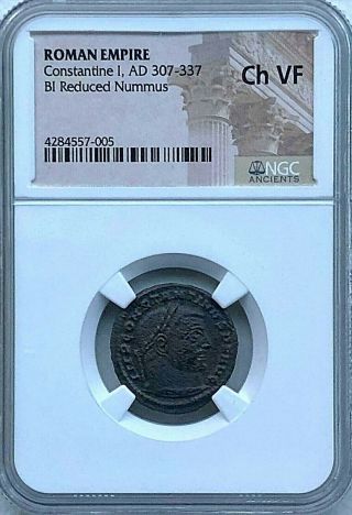 Roman Empire - Constantine I Ad 307 - 337 Bi Nummus Ngc Ch Vf -