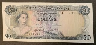 Bahamas 10 Dollars 1965 Banknote