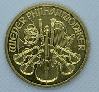 1 Oz Austria Philharmonic Gold 1 Oz.  9999 Fine Gold Coin