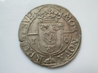 Sweden medieval silver coin,  Sigismund 1 öre 1596 Stockholm Quality 2