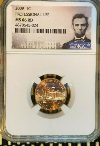 2009 Professional Life Lincoln 1c,  Ngc Certified Ms 66
