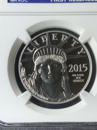 2015 - W 1 oz Proof Platinum American Eagle PF - 70 Ultra Cameo NGC First Release 3