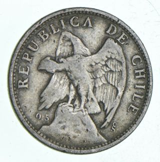 Silver - World Coin - 1927 Chile 1 Peso - 8.  7g - World Silver Coin 378