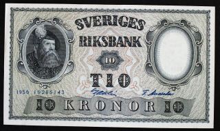 Sweden 10 Kronor 1956 Sveriges Riksbank Unc.  ¤¤¤¤¤¤¤look¤¤¤¤¤¤¤
