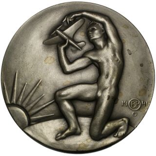 Society Of Medalists 1942 Silver Medal Re - Issue " Flight " Brenda Putnam 1 Of 100