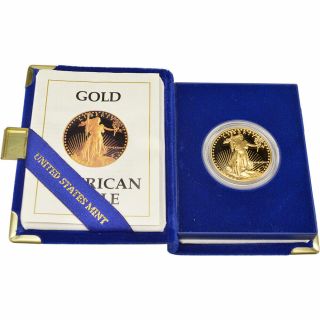 1987 - W American Gold Eagle Proof 1 Oz $50 In Ogp