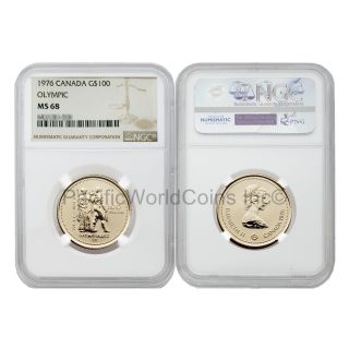 Canada 1976 Olympic 100 Dollars Gold Ngc Ms68