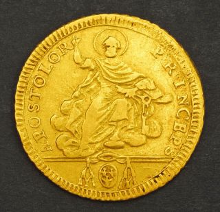 1787,  Vatican,  Pope Pius Vi.  Gold 30 Paoli (doppia) Coin.  5.  41gm