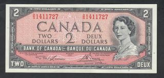 1954 Bank Of Canada 2 Dollars Bank Note Lawson - Bouey