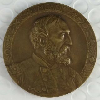 Usa 1910 General Meade Bronze Medal Medallion Civil War Gettysburg