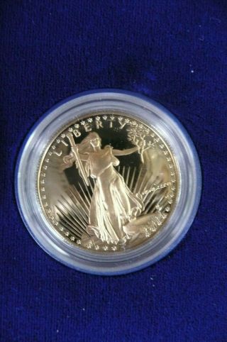 1986 1 Oz.  Gold American Eagle Proof Bullion Coin W/ Box &