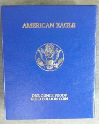 1986 1 Oz.  Gold American Eagle Proof Bullion Coin w/ Box & 4