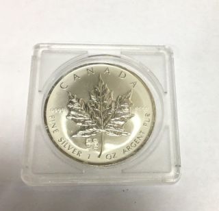 1OZ 9999 Fine Silver Five Dollar 2006 Elizabeth II Canada Maple Leaf Coin 4 4