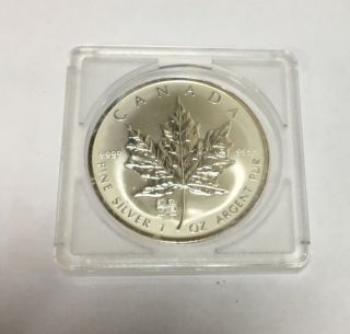 1OZ 9999 Fine Silver Five Dollar 2006 Elizabeth II Canada Maple Leaf Coin 4 6
