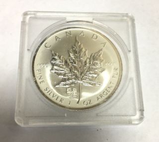 1OZ 9999 Fine Silver Five Dollar 2006 Elizabeth II Canada Maple Leaf Coin 4 8