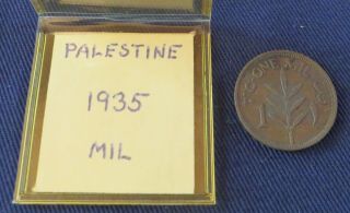 2 Coins - 1935 1 Mil & 1935 50 Mils Silver Old Palestine Coins
